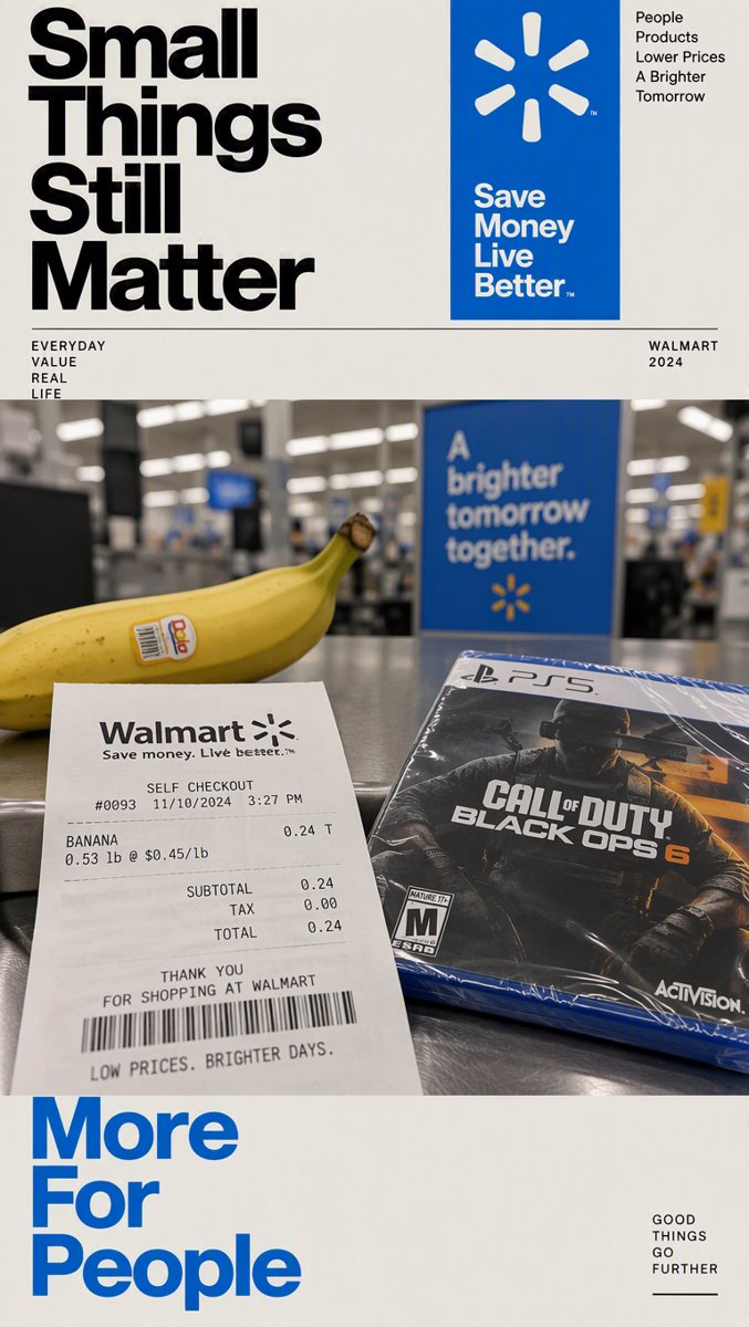 A checkout receipt with the legendary 24-cent banana line item beside a game case