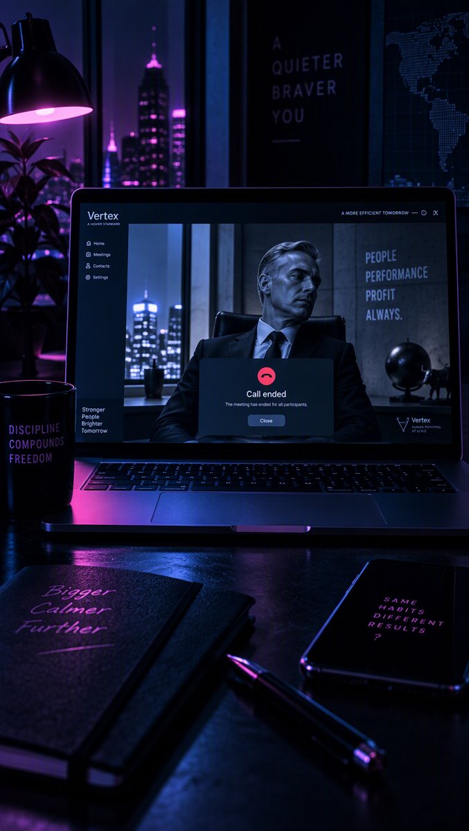 A cold call-ended screen glowing in a dark room