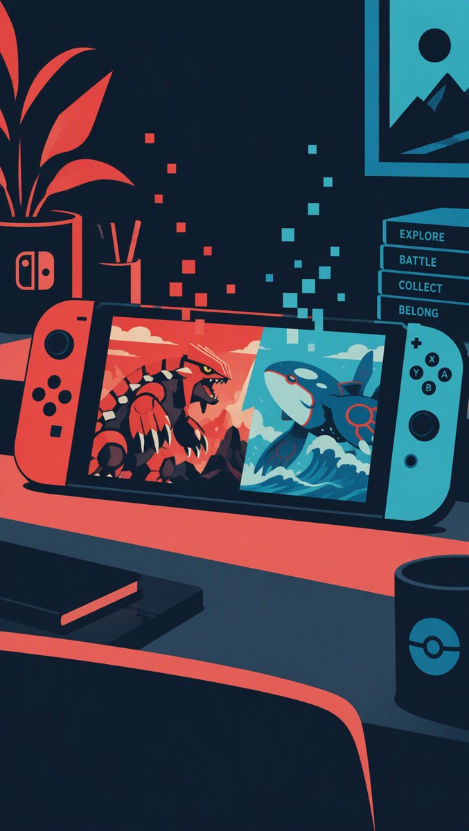 A handheld console showing the HD remake — the 2002 GBA classics, looking way too crisp to be a coincidence.