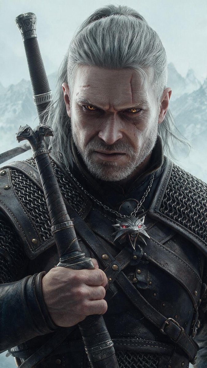 Geralt key art for The Witcher 3 Remastered — the face of a very familiar full-price re-release