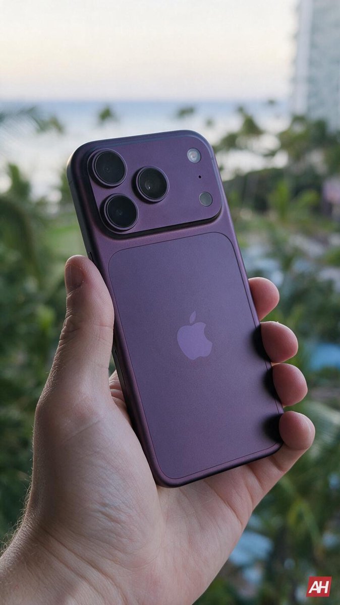 Reconstructed shot of a flagship phone with a large triple-camera module held against a bright backdrop