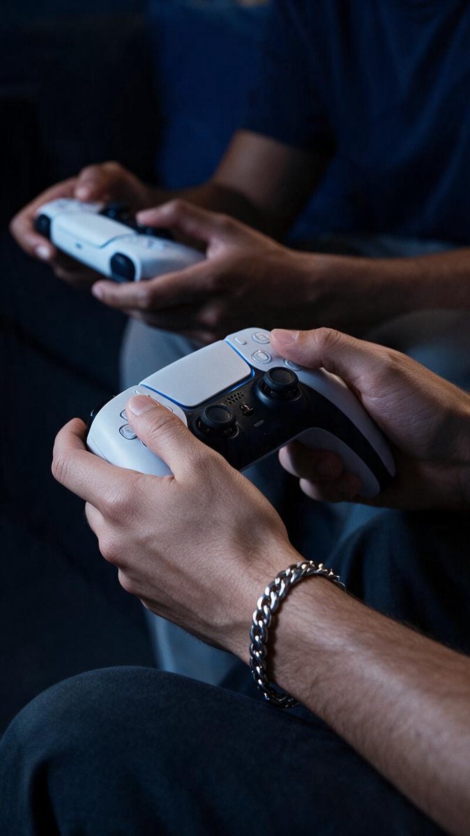 Two players grinding DualSense hours on the couch — in Japan, those logged hours are now currency