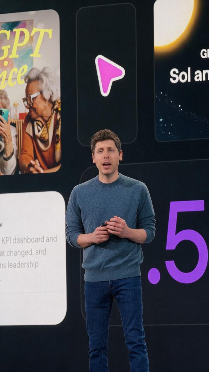 Sam Altman on stage at OpenAI DevDay, where the Dots AI agents debuted