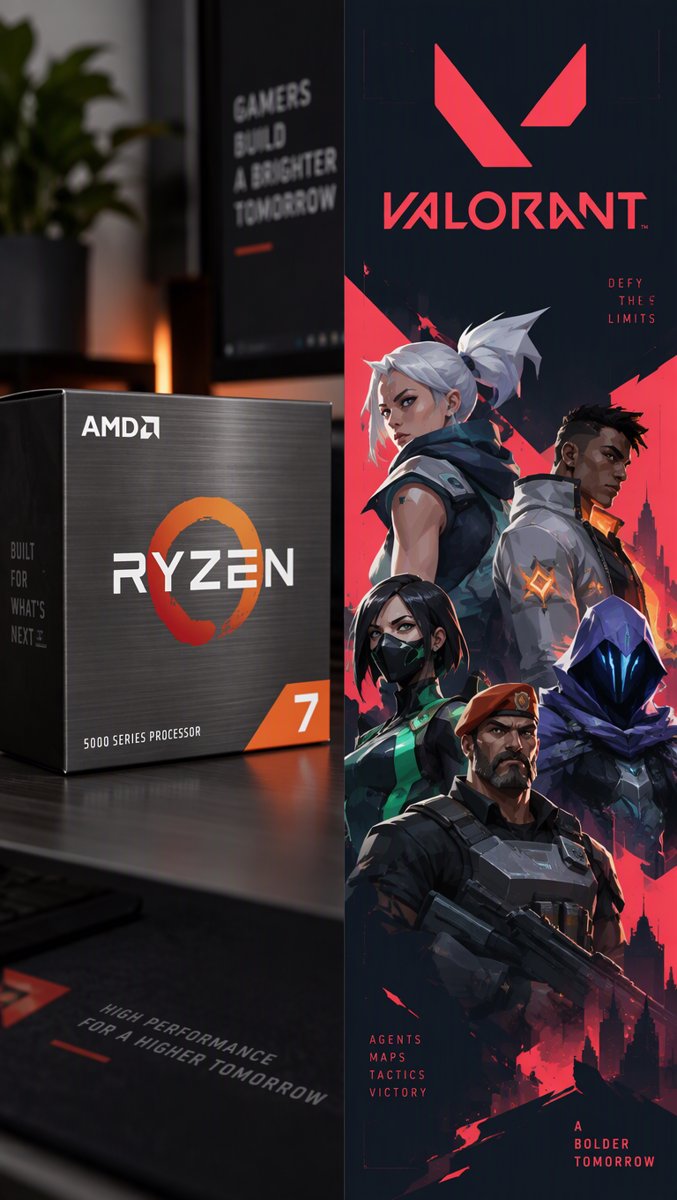 Ryzen retail box face to face with Valorant key art — a collision nobody warned the secondhand buyer about