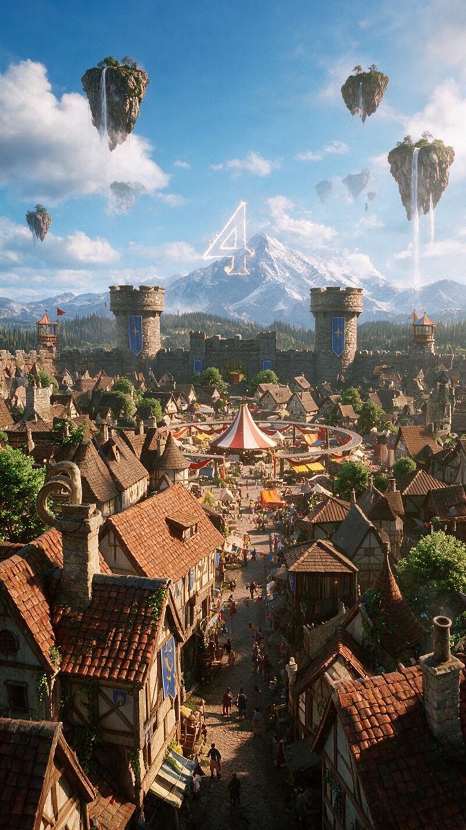 The first look at RuneScape 4 — castle towers, floating islands, and one very smug number four in the sky, all being built in Unreal Engine