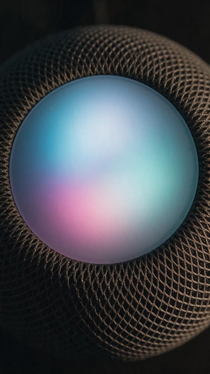 HomePod mini with Siri glow — the entry point to Apple's smart home plan