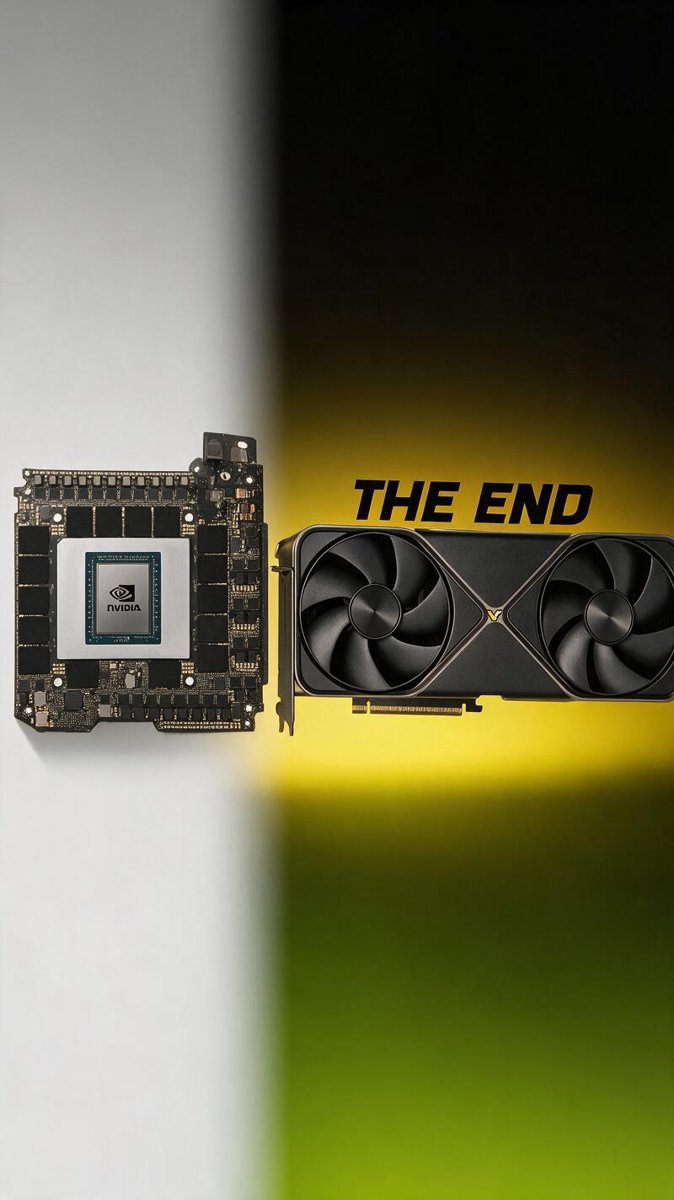 A bare graphics card PCB and Founders Edition cooler — what's left of the line