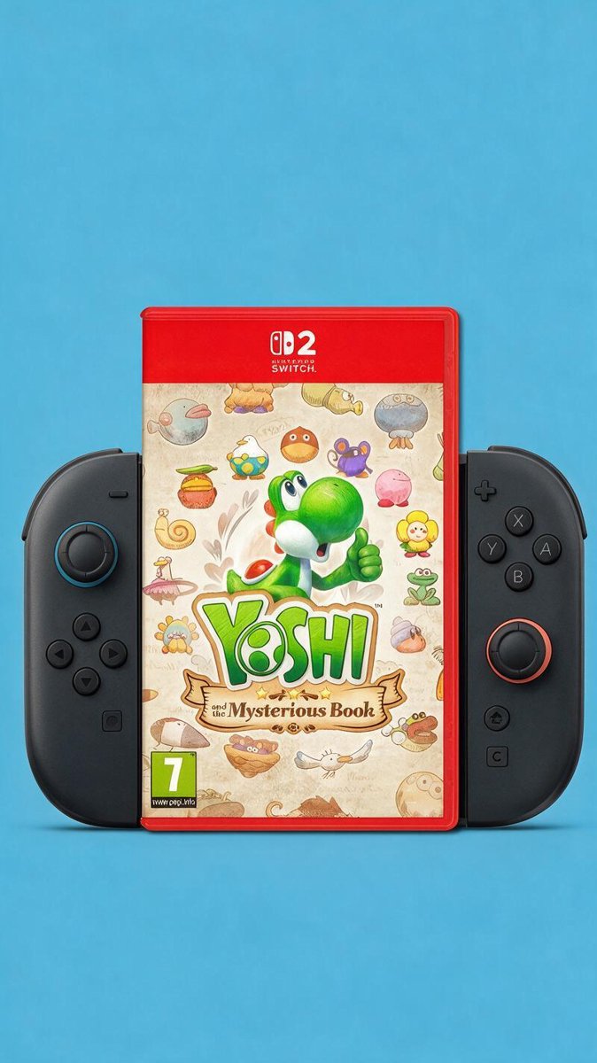 Switch 2 game case standing next to the console