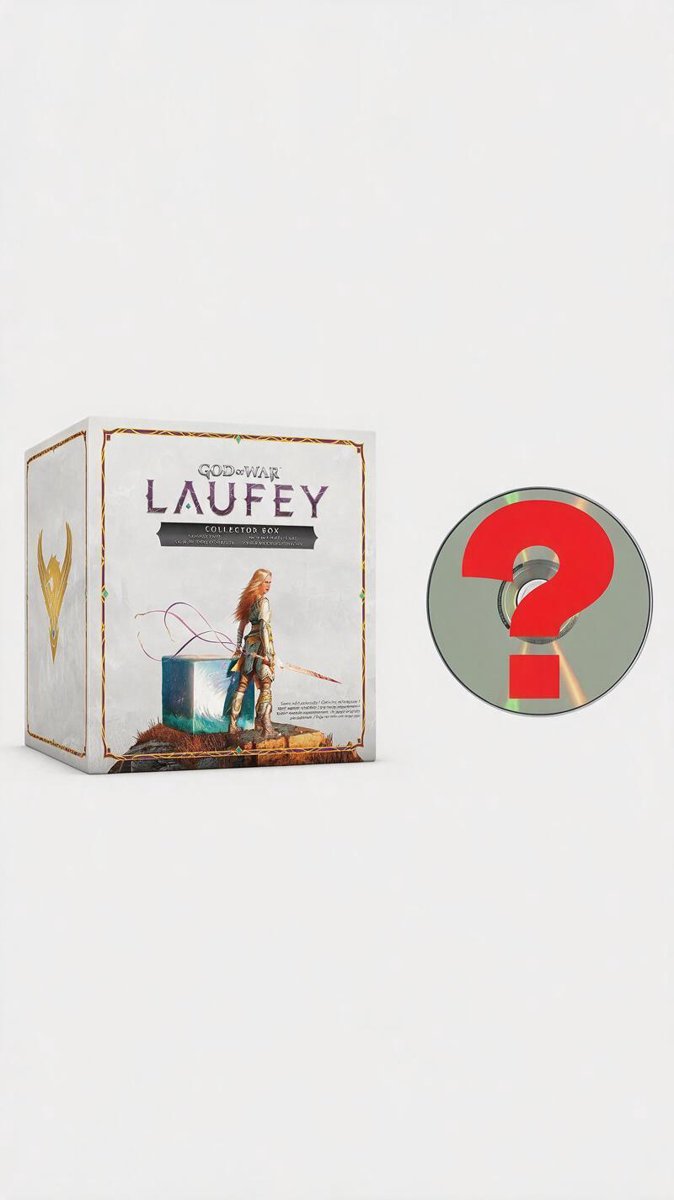 The Laufey collector's box next to a disc marked with a question mark
