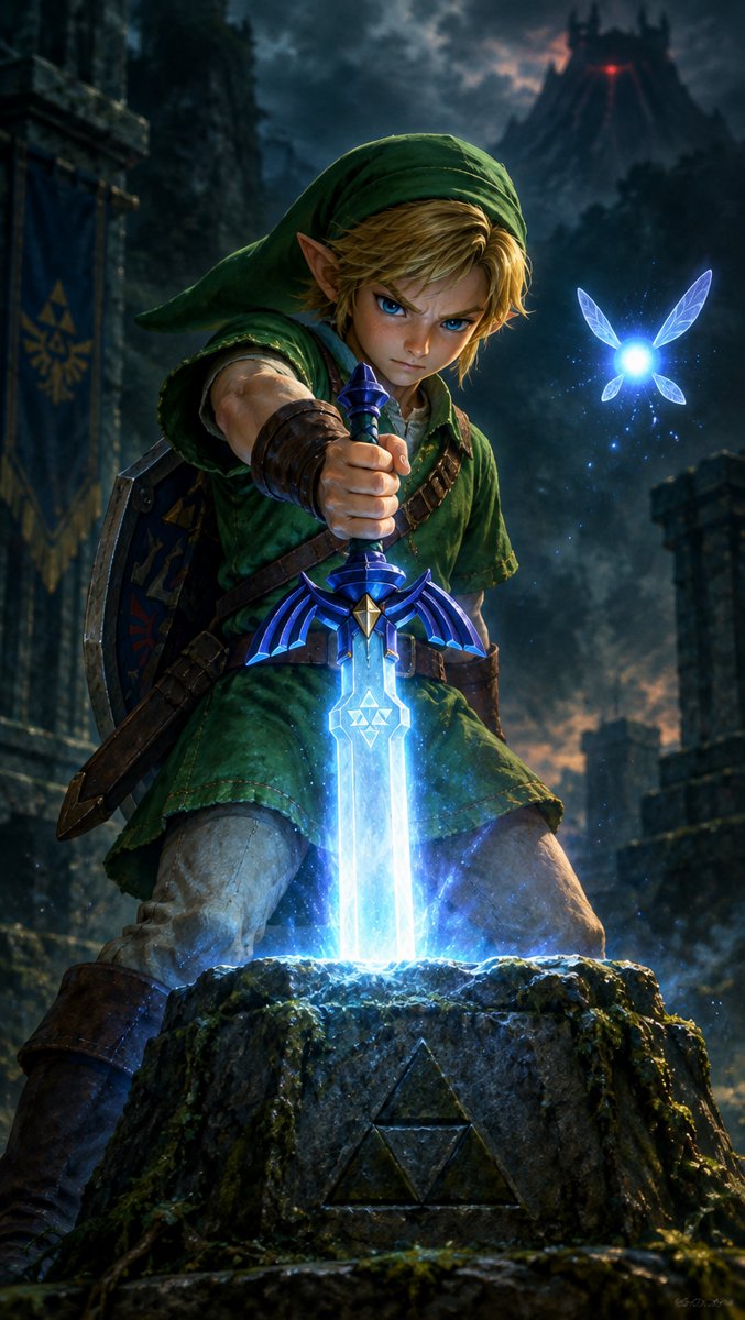 Link draws the Master Sword — the Ocarina of Time remake is days away