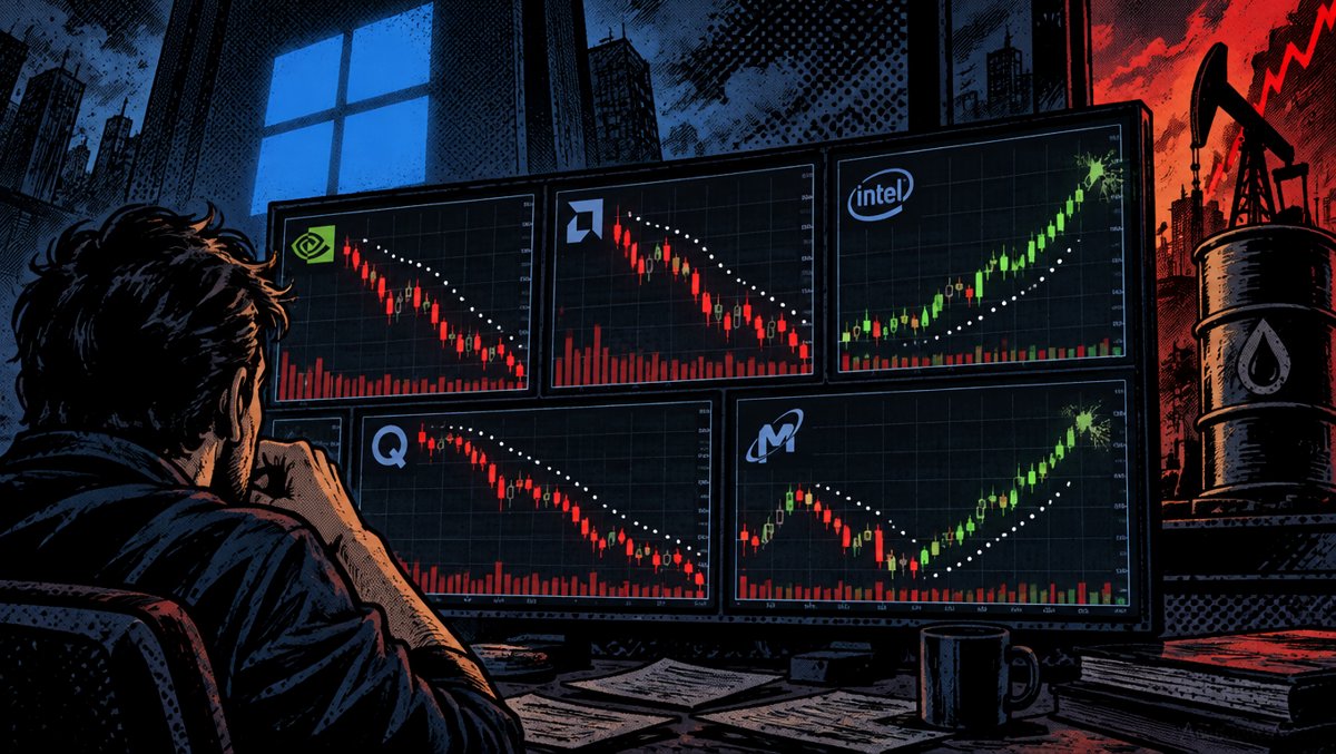 🔴 Turning Point Alert: Five Red Closes, Two Fraying Wires — NVDA (−1.89%) and AVGO (−2.07%) Are All That Holds the Bull Board as Microsoft's Maia Chip Rattles Nvidia — October 12, 2026