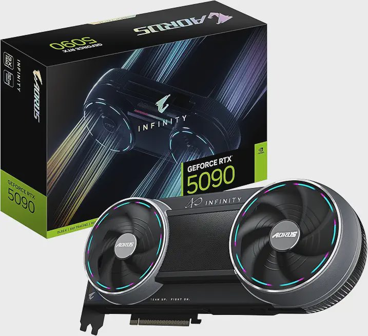 Gigabyte AORUS RTX 5090 Infinity 32GB — flagship Blackwell with 1,792 GB/s of bandwidth